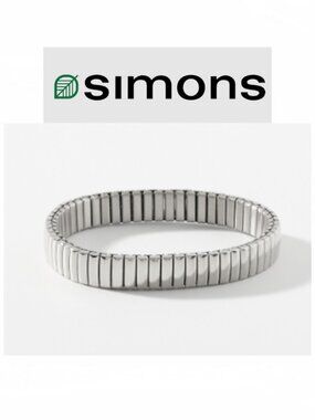 New Silver Stainless Steel accordeon elastic bracelet